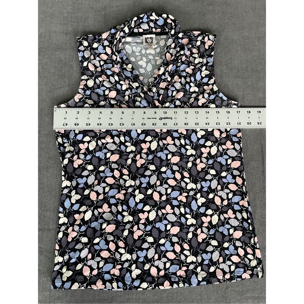 Anne Klein | Sleeveless Blouse | Women’s S | Black | Pastel Floral Print - Picture 3 of 5